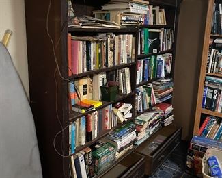 Large Victorian walnut bookcases