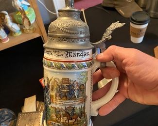 German lithophane naughty stein. 