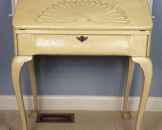 Claw Foot Drop Front Secretary Desk With Shell Accent
