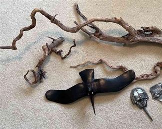Driftwood Pieces, Carved Wood Cormorant