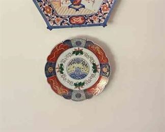 Hand Painted Plates And Asian Bowls