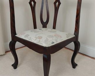 High Back Antique Corner Chair With Horsehair Seat