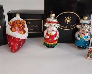 Vintage Christopher Radko Holiday Ornaments