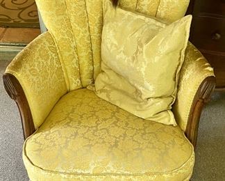 Chair Yellow Upholstered