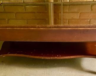 Coffee Table Mid Century with Glasstop