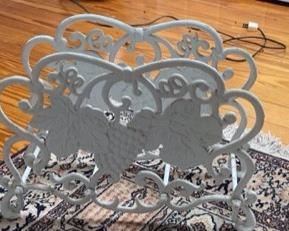 Vintage Cast Iron Magazine Rack