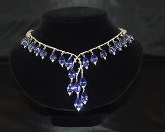 Jewelry - Sapphire Necklace With Diamonds