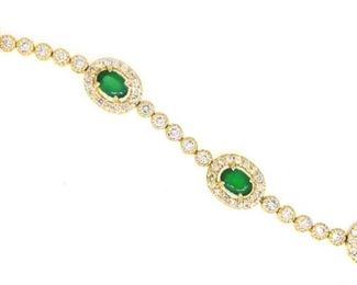 Emerald and Gold Necklace