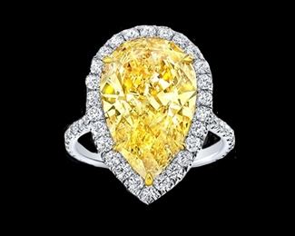 3.02 Yellow Diamond Ring