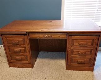 2 Pedestal Wooden Computer Desk