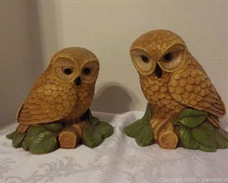 Lovely Pair of Vintage Homco Owls