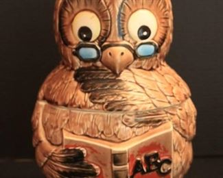 Vintage Teacher Owl Cookie Jar