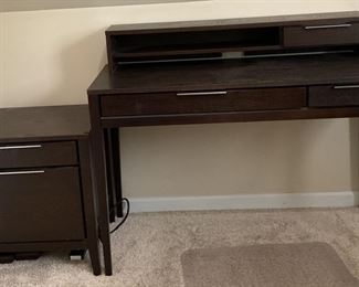Modern Desk and Matching Printer Cart