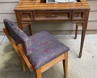 Sewing Machine with Sewing Table and Chair