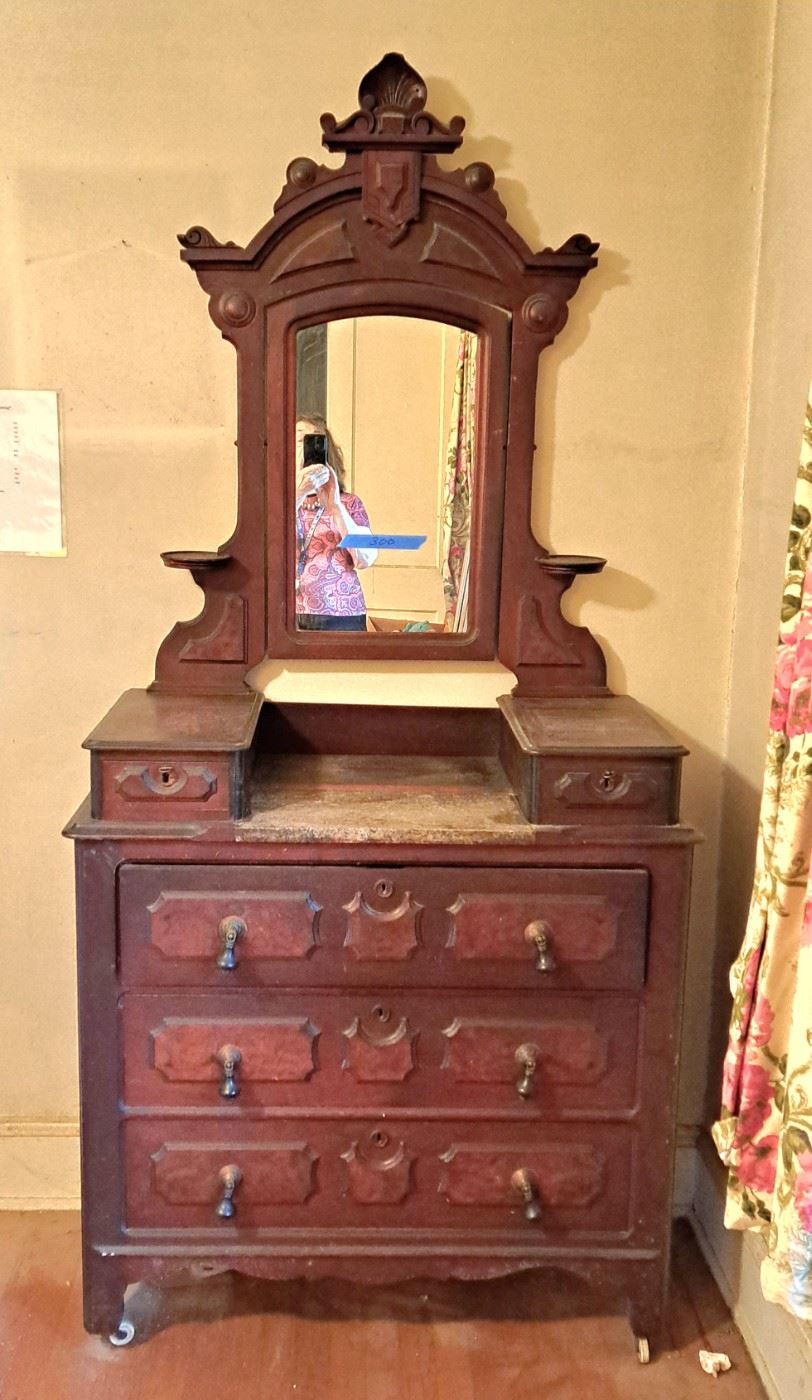 Victorian dresser with marble top