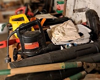 Blowers, hedge trimmers, weed eaters, shears, all kinds of yard tools