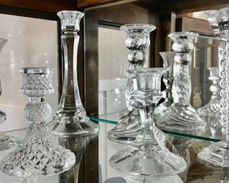 Crystal and Glass Candle Holders 