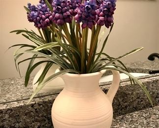 Pitcher with Faux Florals 