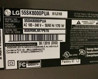 LG 55" Television 