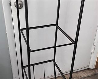 Metal bathroom rack (glass shelves missing)