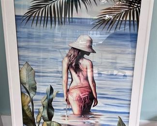 Framed tropical poster