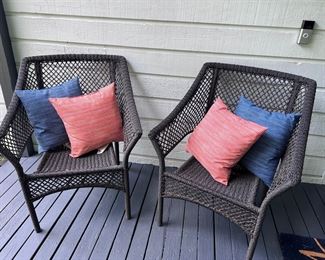 Wicker porch chairs