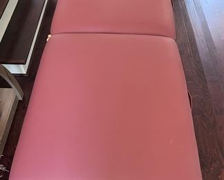 Oakworks pink leather folding massage table