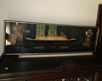 Titanic model boat display