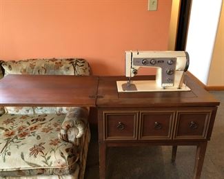 1964 Sears sewing machine in cabinet