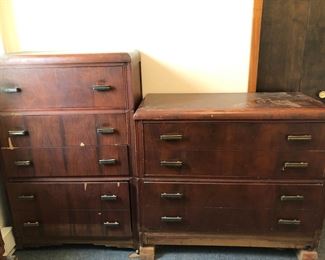 matching 4 drawer dresser and 5 drawer chest
