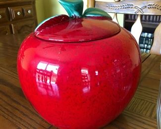 Ceramic apple cookie jar