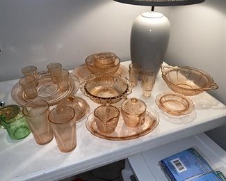 Pink Depression dishware