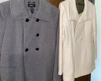 White Madden coat and gray fashionable coat
