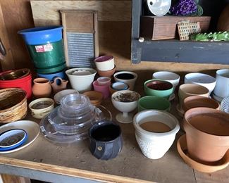 Lots of planters and pots
