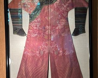 Late 1800's (1870 - 1880) Chinese Silk Prince's Robe with 24KT Gold Couching - Dragon Design