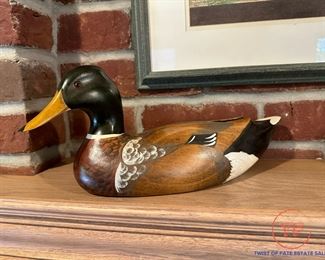 1981 Hand Carved Mallard Drake Duck Decoy by C BENSON