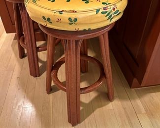 Vintage FICKS AND REED Barstools with Custom Cushions