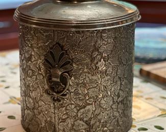 1890's English Pewter Coal Scuttle
