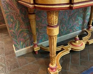 Marble Topped Painted Antique Console Table (Purchased from Katelman's)