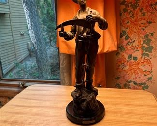 EMILE GUILLEMIN Bronze Sculpture "Reaper"