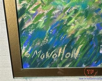Signed BARRY MONOHON Landscape Pastel Drawing(s)