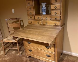 Vintage Davis Cabinet Company Cherry Apothecary Secretary Desk