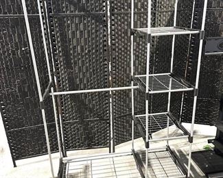 Modern Silver and Black Clothes Storage System