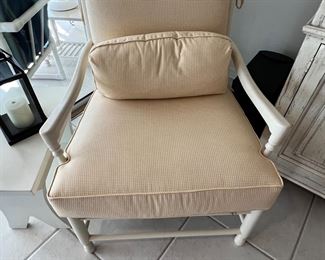 Beautiful yellow and white striped chair 