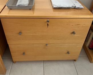 Filing cabinet with keys
