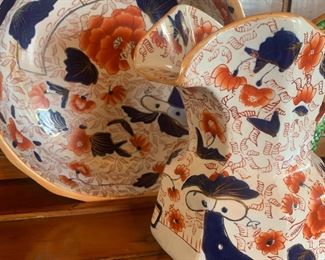 Imari English Ironstone Pitcher and Basin, Excellent condition $350 