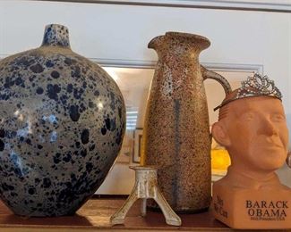 Not sure about Obama in a tiara, but nice pottery 
