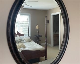 Black oval mirror, 37"W x 35"L,  was $34, NOW $28