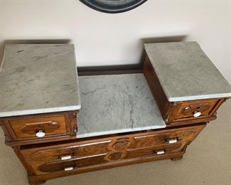 Additional view of marble top on dresser~