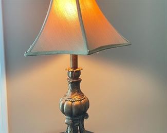 Gold base lamp - 2 available - 20"H,  was $34 each, NOW $25 each